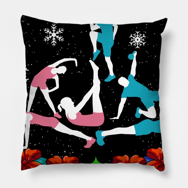 Funny Gymnast Gymnastics Christmas Tree Decor Gift Xmas Pillow by thuden1738