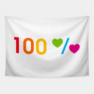 100 % rainbow love Tapestry