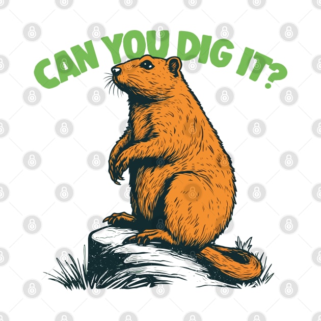 Can You Dig It?  Cute Gopher Design by DankFutura