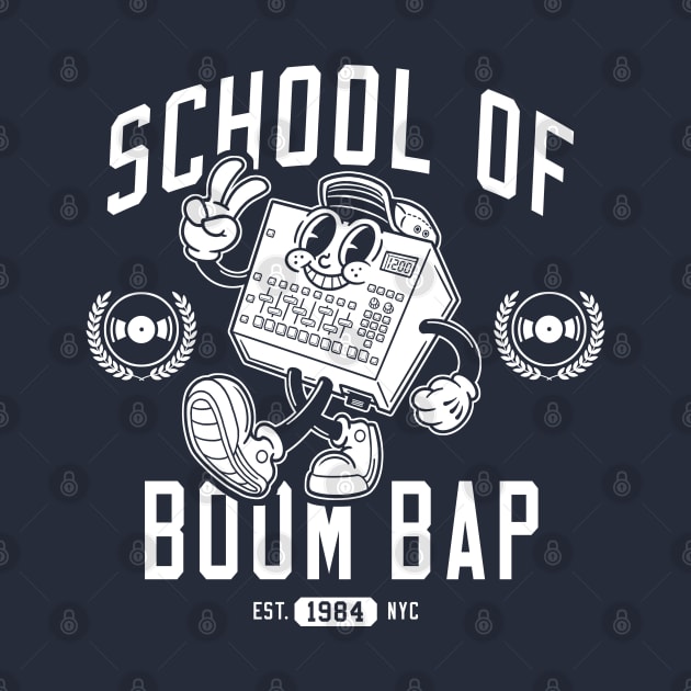 School of Boom Bap (White Print) by analogdreamz