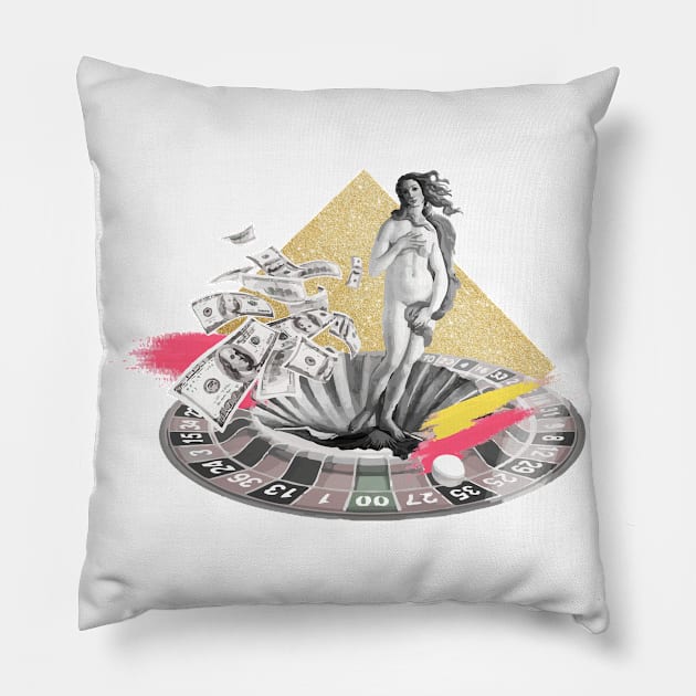 Venus Casino Art Pillow by kausofa