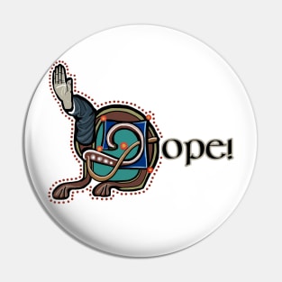 NOPE Manicule parody Version 2 Pin