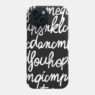 Pocket - Handwritten Thoughts Words Black Phone Case