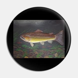 Brown Trout in the Stream Pin