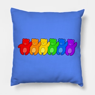 Gay Bear Rainbow Pride Pillow