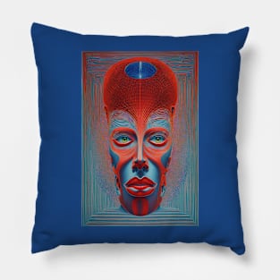 Aura of Cognition: Abstract Portraits in Technicolor Brilliance Pillow