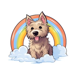 Cute Berger Picard Rainbow Cloud Kawaii Dog Happy Puppy T-Shirt