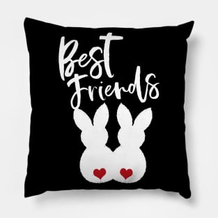 Best Friends BFF - Easter Bunnies Love Couple Pillow