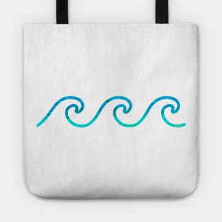 Wave Simple & Minimal Creative Pattern Of Sea Waves Tote