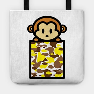 Monkey Pocket Camo Bambu Brand Anime Cartoon Tote