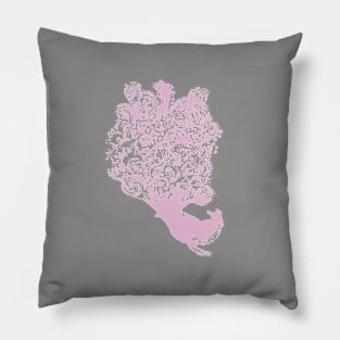 Pink Peacock. Pillow