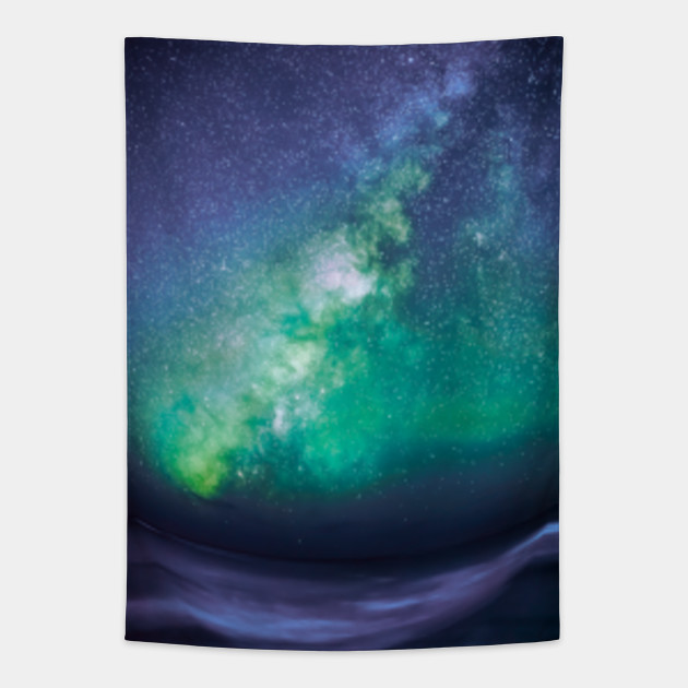 Alien Sea In Another Galaxy Art Space Stars Theme Galaxy Art Tapestry Teepublic