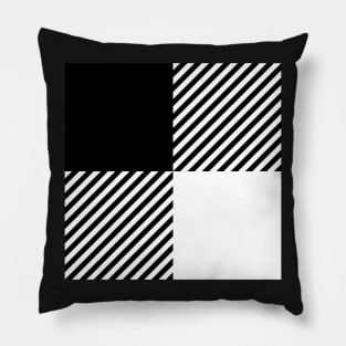 Squares and black bars Pillow