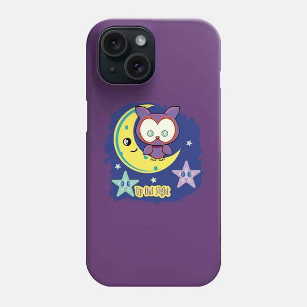 Up Owl Night - Night Owl Phone Case by RD Doodles