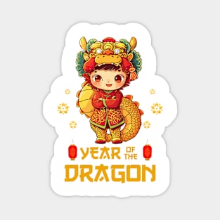 Year of the Dragon: Playful Dragon Boy at Chinese New Year! Magnet