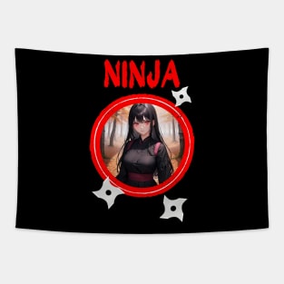 Ninja Target Love Cute Anime Girl Tapestry