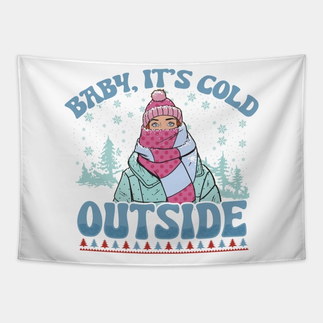 Baby it's cold outside Tapestry by Juniorilson