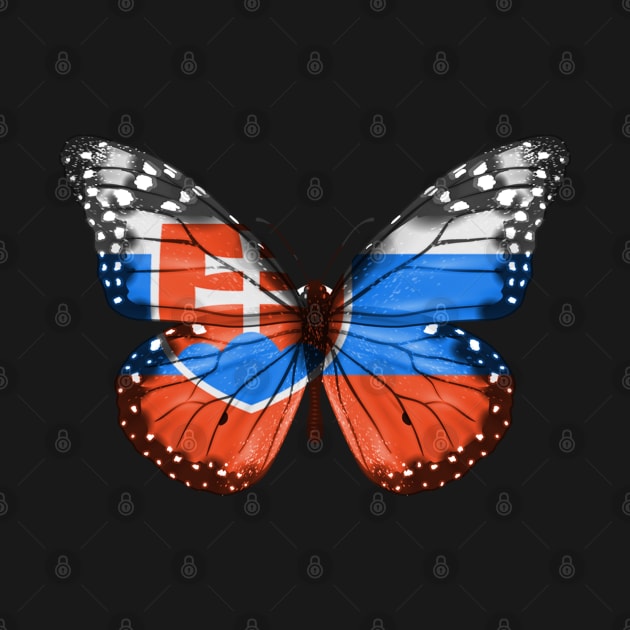 Slovakian Flag  Butterfly - Gift for Slovakian From Slovakia by Country Flags