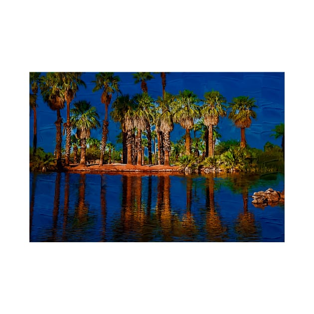 Palm Trees On The Water by KirtTisdale