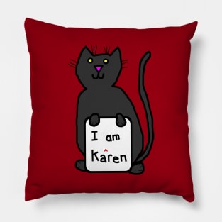 Black Cat and Karen Memes Pillow