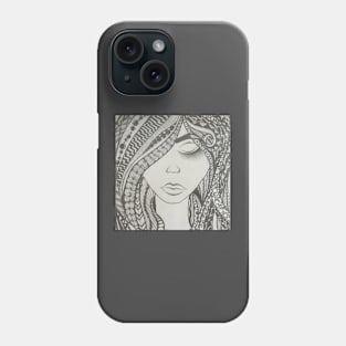 Zentangle Girl Phone Case