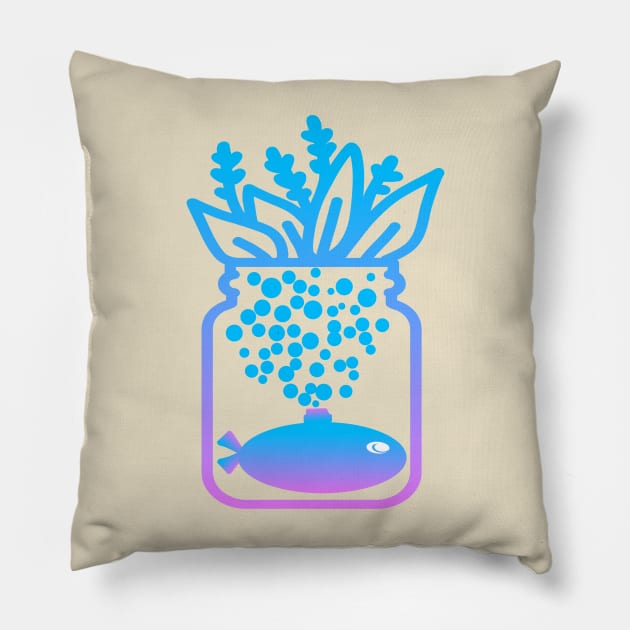 Underwater Travel World Pillow by Zee