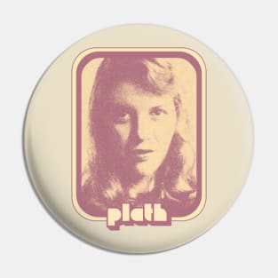 Sylvia Plath //// Retro Fan Art Design Pin