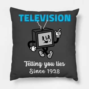 Retro Television Tells You Lies Pillow