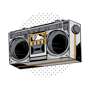 Vintage Music 80s 90s Radio Boombox T-Shirt