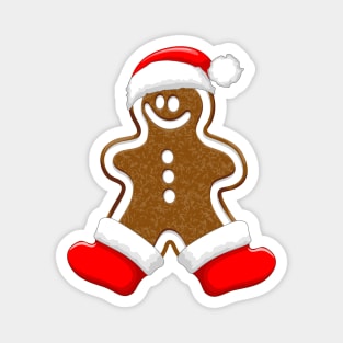 Gingerbread Man Christmas Santa Claus Cookie Magnet