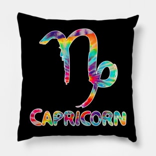 Capricorn tie dye Pillow