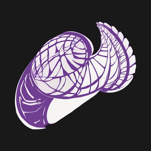 Abstract Purple Nautilus Shell Design No. 761 by cornelliusy