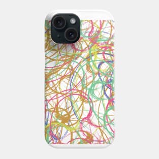 Hand drawn colorful abstract colorful psychedelic banner Phone Case