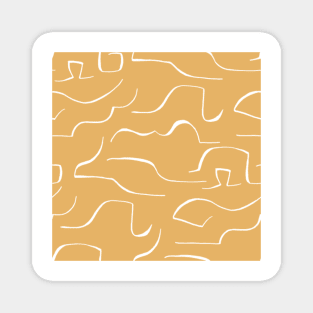 Coffee color wavey pattern Magnet