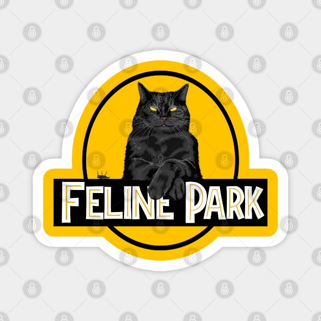 Feline Park Magnet by InkCats