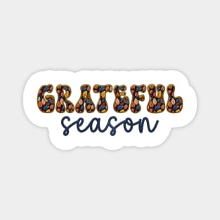 Grateful Season Autumn Fall Embroidered Style 1 Magnet