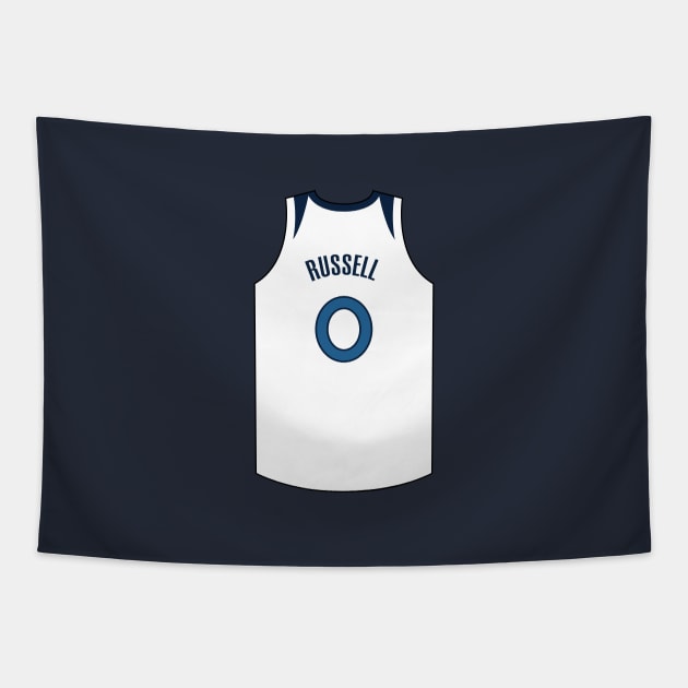 D'Angelo Russell Minnesota Jersey Qiangy Tapestry by qiangdade