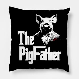 The Pigfather Funny Farmer Pillow