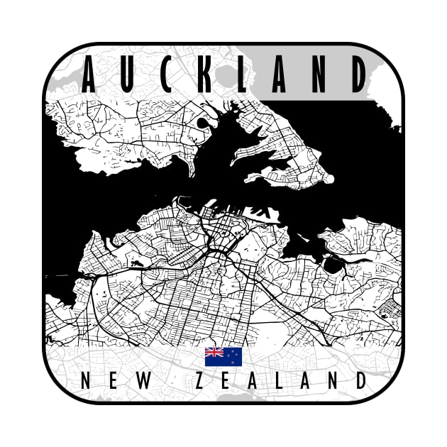 Auckland Map New Zealand by ArtisticParadigms