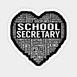 School Secretary Heart Magnet