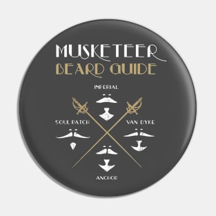 Musketeer Beard, Goatee and Mustache Guide Pin