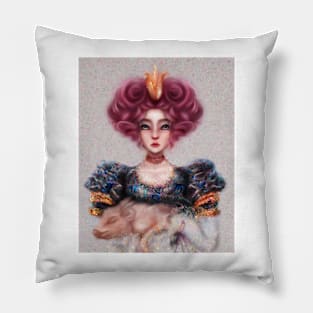 Red Queen from Alice in Wonderland Illustration Pillow