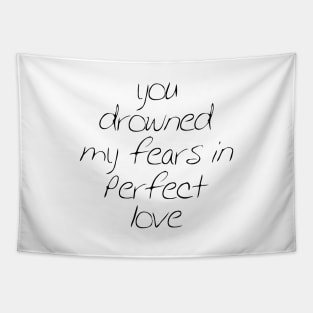 You drowned my fear in perfect love Tapestry