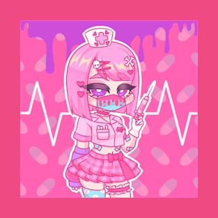 Pink Virus Nurse T-Shirt