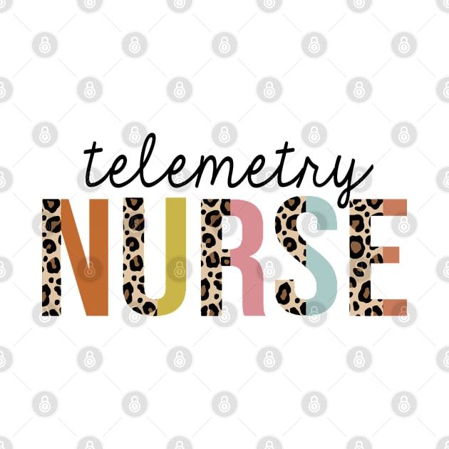 Telemetry Nurse Leopard Print Registered RN Nursing Appreciation by HeroGifts