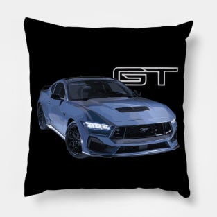 vapor blue Mustang GT 5.0L V8 coyote engine Performance Car s650 Pillow