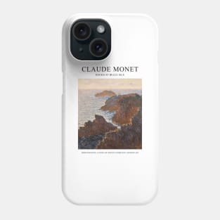 Claude Monet Exhibition Poster, Rocks At Belle Isle Phone Case