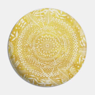 Medallion Pattern in Mustard and Cream Pin