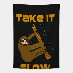 Take It Slow Sloth Tapestry