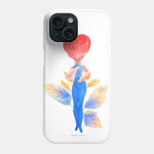 Red rose girl Phone Case